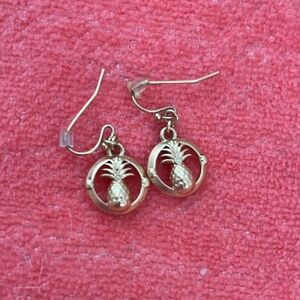 Spartina 449 Gold Pineapple Drop Earrings - Women Jewelry